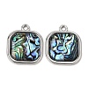 304 Stainless Steel & Natural Paua Shell Pendants SH-CBA7184-01B-P-1