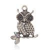 Alloy Rhinestone Bird Pendants RB-J246-10AS-1