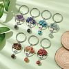 7Pcs 7 Styles Gemstone Keychains KEYC-JKC00769-2