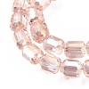 Electroplate Transparent Column Glass Beads Strands EGLA-A043-02-AB06-3