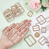 WADORN 20Pcs 5 Style Alloy Buckle Clasps FIND-WR0006-86-3
