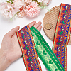 Ethnic Style Embroidery Polyester Ribbon OCOR-WH0047-84A-3
