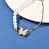 304 Stainless Steel Curb Chains Link Bracelets for Women BJEW-U021-10G-2