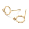 Brass Stud Earring Findings KK-Q789-13G-2