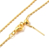1mm Rack Plating Brass Column Link Chain Adjustable Slider Necklaces for Women Men MAK-L044-53G-2