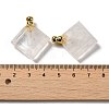 Natural Quartz Crystal Perfume Bottle Pendants G-Z039-05G-01-3