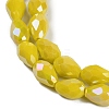 Opaque Solid Color Electroplate Glass Beads Strands LS-EGLA-N013-P6mm-B06-3