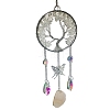 Wire Wrapped Natural Quartz Crystal Chips Tree of Life Hanging Ornaments PW-WGF337A-07-1