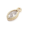 Brass Micro Pave Cubic Zirconia Pendants KK-M306-05G-03-2