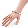 Glass Flat Round Beaded Stretch Bracelet for Women BJEW-JB08226-2