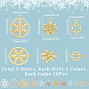 120Pcs 12 Styles Alloy Pendants FIND-SC0011-97-2