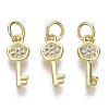 Brass Micro Pave Cubic Zirconia Charms ZIRC-S067-025-NF-2