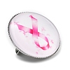 Breast Cancer Awareness Ribbon Glass Brooches LS-JEWB-L019-01C-2