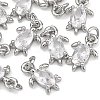 SHEGRACE Brass Clear Cubic Zirconia Charms XGRQ2O138-417P-1