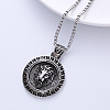 Vintage Viking Lion Head 304 Stainless Steel Pendant Punk Jewelry Necklaces for Men CL9134-3