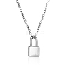 Stainless Steel Padlock Pendant Necklace for Women JX6523-2-1