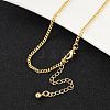 Brass Curb Chain Necklaces NJEW-K123-09G-2