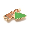 Christmas Theme Alloy Enamel Pendants ENAM-Q509-02KCG-09-2