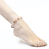 Natural Rutilated Quartz Chip Beads Anklets AJEW-AN00229-01-4