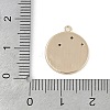 Brass Micro Pave Clear Cubic Zirconia Pendants KK-Z075-10G-3