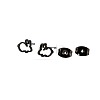 201 Stainless Steel Stud Earrings FS-WGB18B1-12-3