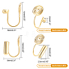 20pcs 5 style Brass Cuff Earring Settings KK-PH0003-94-4