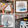 Plastic Drawing Painting Stencils Templates DIY-WH0396-397-4