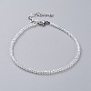 Electroplate Glass Beads Anklets AJEW-AN00279-3