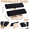 Velvet 2 Tier T-Bar Bracelet Display Stands with Wooden Base BDIS-WH0010-08C-2