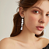 10Pcs Brass Micro Pave Clear Cubic Zirconia Clip-on Earring Findings KK-BBC0022-19-6