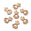 Alloy Crystal Rhinestone Pendants ALRI-WH0008-20-2