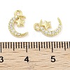 Brass Micro Pave Clear Cubic Zirconia Pendants ZIRC-P120-11G-3