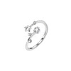 Alloy with Crystal Rhinestone Cuff Open Rings for Women FS-WG2A069-01-6