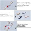 Unicraftale 40Pcs 4 Color PVD Vacuum Plating 304 Stainless Steel Stud Earring Findings STAS-UN0023-91-4