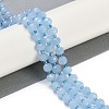 Natural Dyed White Jade Beads Strands G-H057-A22-01-2