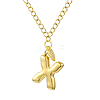 304 Stainless Steel Clear Cubic Zirconia Heart & Letter Pendant Curb Chain Necklaces for Women NJEW-FS00012-27X-1