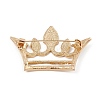 Rhinestone Crown Brooch Pin JEWB-Q030-06G-2