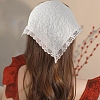 Lace Bandana Kerchief Tie Back Headwrap PW-WG47298-02-4