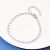 201 Stainless Steel Bulb Link Chains Chain Bracelets for Women BJEW-G767-01B-P-3