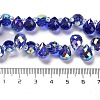Electroplate Glass Beads Strands EGLA-D030-17C-4