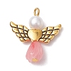 Resin Imitation Pearl Pendants PALLOY-JF02565-08-1