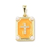 Brass Micro Pave Cubic Zirconia Pendants LS-KK-H255-07G-04-1