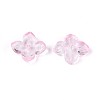 Baking Paint Transparent Glass Bead Caps DGLA-N014-03B-2