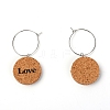 Natural Wood Wine Glass Charms WOOD-WH0023-03-2