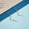 5Pairs Vortex Spiral 304 Stainless Steel Dangle Earrings for Women EJEW-ME0001-15-3