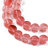 Cherry Quartz Glass Beads Strands G-C159-B04-01-3