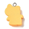 Cute Pet Opaque Resin Pendants RESI-A023-02B-2