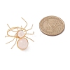 Natural Rose Quartz Beaded Finger Rings RJEW-TA00210-04-3