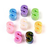 UV Plating Opaque Acrylic European Beads OACR-M027-03S-2