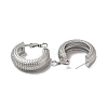 Non-Tarnish 304 Stainless Steel Thick Hoop Earrings EJEW-Z022-03P-2